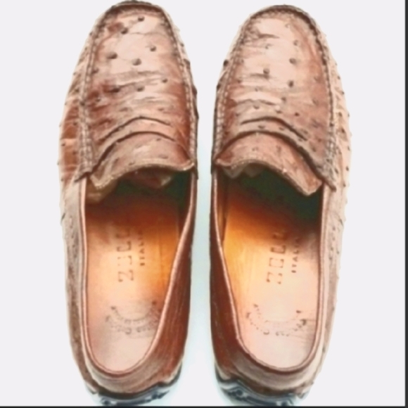Brilliant Handmade Genuine 0strich Quill Loafers - Picture 1 of 15